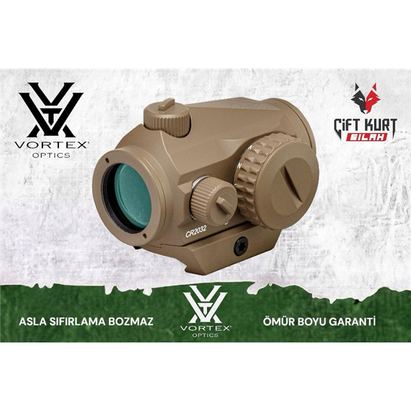Vortex Crossfire Red Dot 2 MOA (TAN) | Kesin İsabet, Sınırsız Garanti - Çiftkurt Silah