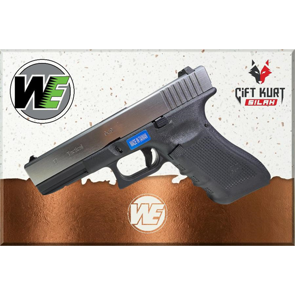 We Glock 17 Silver Airsoft Tabanca - Blowback & Green Gas | Çiftkurt Silah